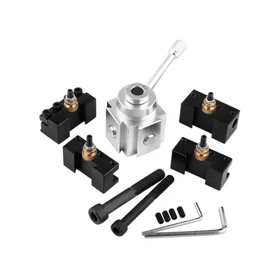 Lathe Tool Holder Set of Aluminum Alloy Mini Lathe Tool Post and Holder Kit Lathe Tool Post Holder Tool Post Holder