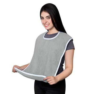 TEMU 1pc Adult Bib - Soft Polyester, Stain-resistant, Elderly & Home Care