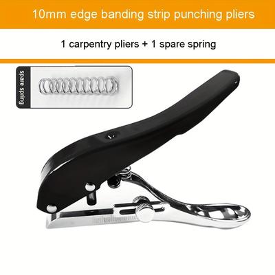 TEMU 8/10mm Single Hole Punch Pliers - Heavy Duty Handheld Paper Hole Puncher With Scale, Metal Construction, No Electricity Or Battery Needed For Paper, Cards, Photos, Cardboard, Hard Film, Thin Wood