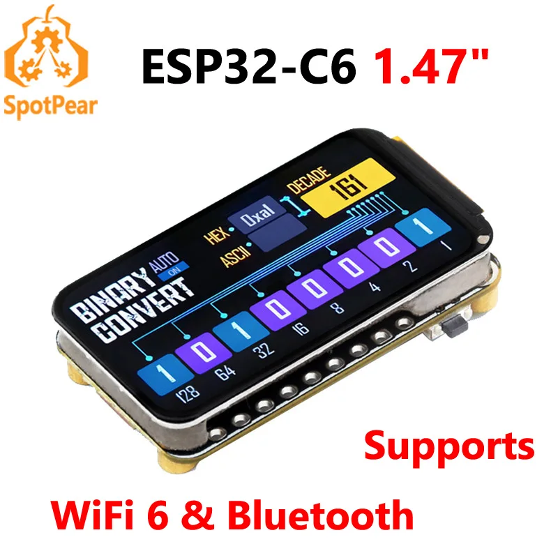 Waveshare ESP32-C6 1,47-Zoll-Display-Entwicklungsboard 172 x 320 unterstützt WiFi 6 und Bluetooth ESP32 1,47-Zoll-Touchscreen Typ C Image