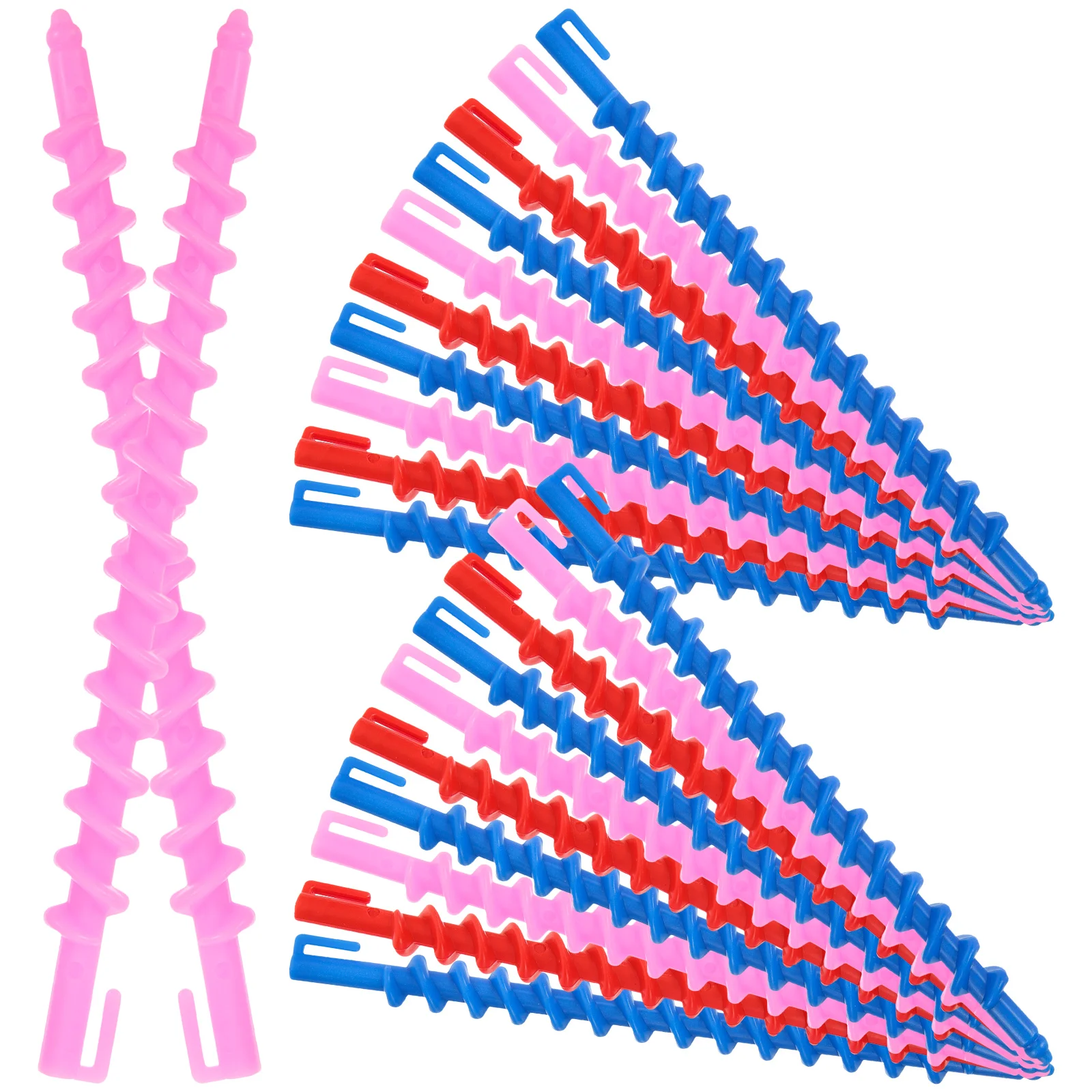 20 Stück Spiral Dauerwelle Werkzeug Haar Locken wickler für Wellen gewellte Stangen Curling langen Kamm Eisen Talk hitze freie Locken wickler Frauen Roller Kunststoff Image