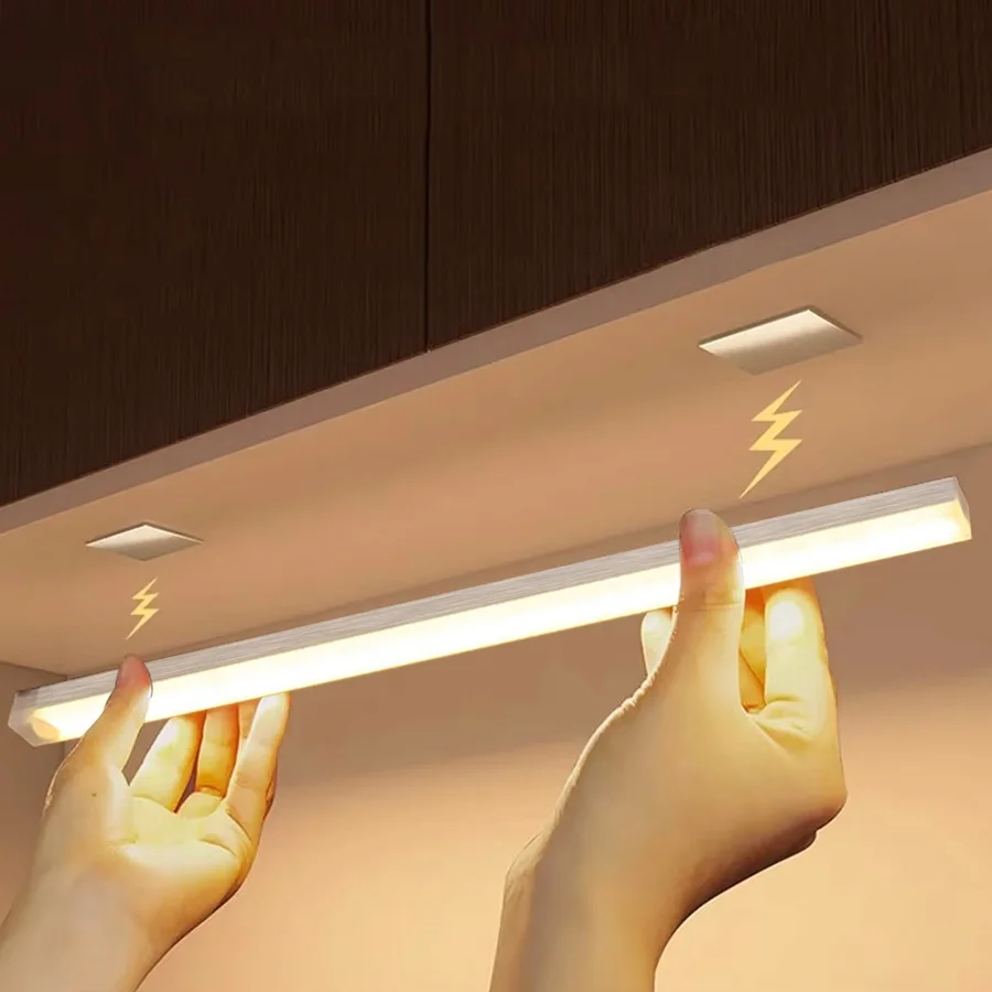 Motion Sensor Licht Drahtlose LED Nachtlicht USB Aufladbare Nacht Lampe Schrank Garderobe Lampe Unter Hintergrundbeleuchtung Für Kleiderschrank Led Image
