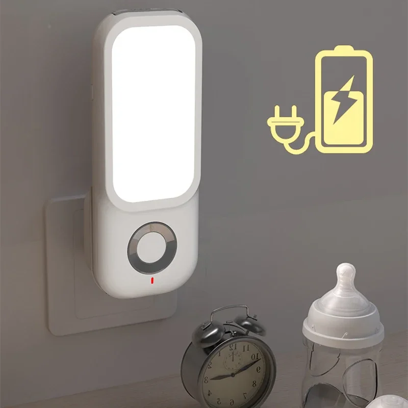 LED Induktion Nachtlicht Intelligente Drahtlose Lade Plug-In Gang Korridor Nacht Schlafzimmer Nachtlicht Mit Taschenlampe