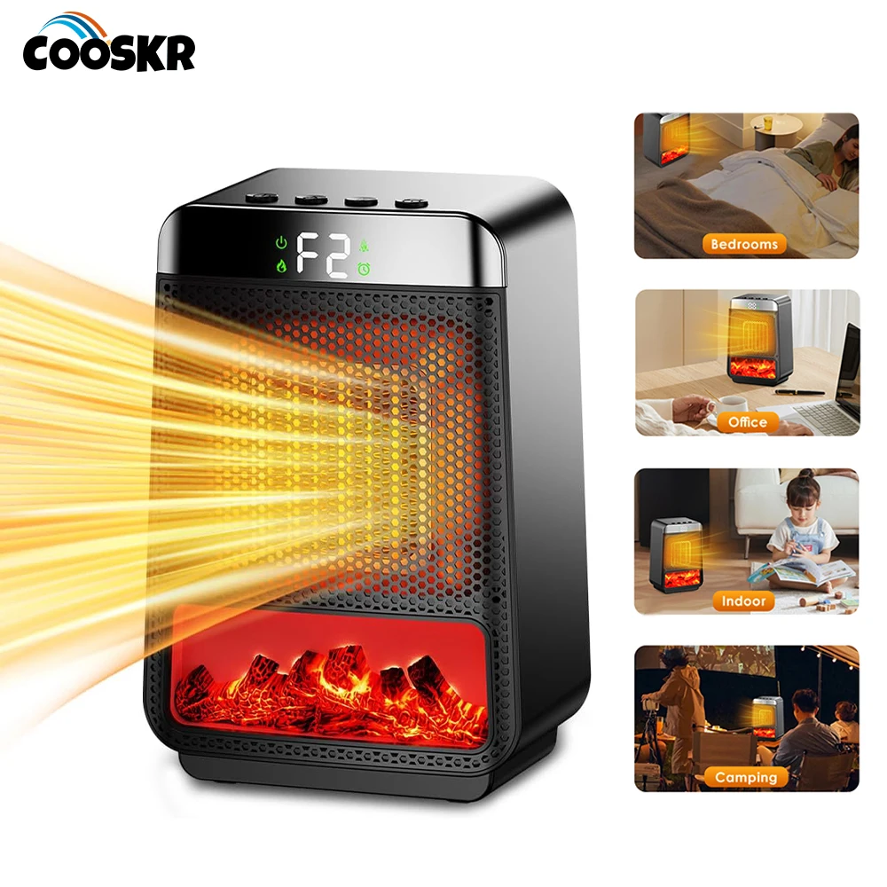 Tragbare elektrische Heizung für Schlafzimmer, Zuhause, Körper-Handwärmer, automatische konstante Temperatur, 1500 W, 3 Sekunden, schnelle Erwärmung, PTC-Heizlüfter