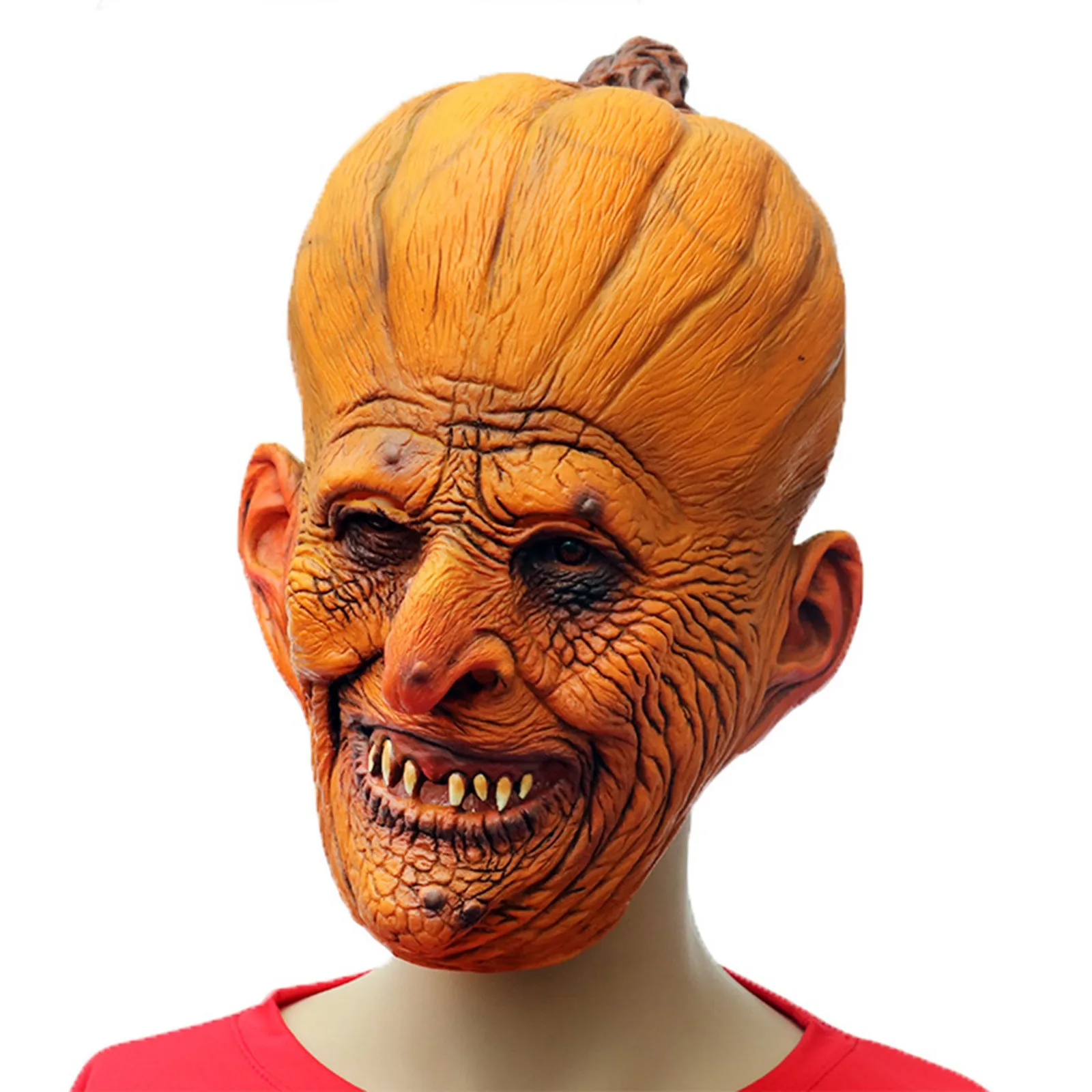 1pc Erwachsenen Cosplay Karneval Glatze alter Mann Gesichts maske Männer Grandpappy super weiche alte Mann Latex Gesichts maske mit Mund bewegung Image