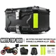 65L,55L Baule posteriore universale per moto Scatola superiore in alluminio Custodia per bagagli posteriore Custodia superiore per moto impermeabile Scatola per casco Cassetta degli attrezzi