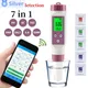 Misuratore di PH 7 in 1 misuratore di temperatura ORP salinità TDS per Tester di qualità dell'acqua con intervallo di misurazione 0-14 adatto per piscina per acquari