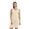 Strickkleid MARC O'POLO "aus Bändchengarn", Damen, Gr. 44, Normalgrößen, beige (natural cotton), Obermaterial: 70% Baumwolle, 30% Polyester; Futter: 100% Nicht verfügbar, unifarben, casual, slim fit knielang, Rundhals, ohne Ärmel, Kleider