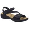 Sandale JOSEF SEIBEL "Ibiza 08", Damen, Gr. 39, schwarz, Leder, casual, Schuhe, mit Keilabsatz