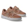 Sneaker DC SHOES "Construct", Gr. 5(36), braun (tan), 54.6% Leder, 20.9% Synthetikmaterial, 25.5% Polyester, Schuhe