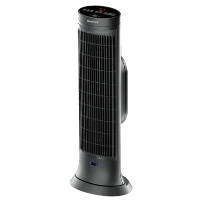 Honeywell 1500 Watts Electric Ceramic Oscillating Heater, 2 Heat Settings, 23.25"h X 8.75"w X 6.75"d, Black