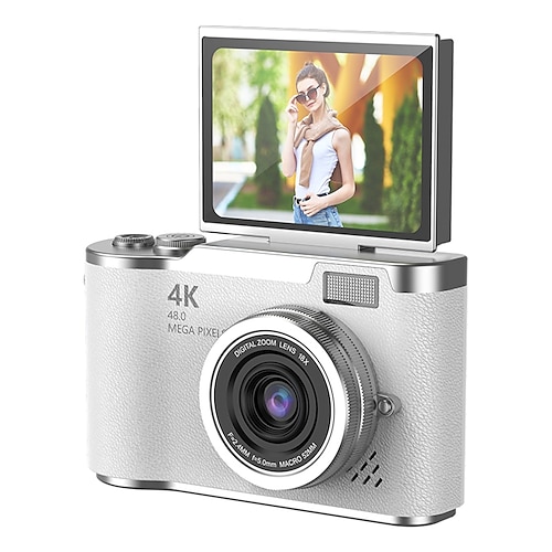 HD Digitalkameras 4K 1080P einfach zu bedienen drehbarer 2,4 LCD-Bildschirm CCD-Kamera Valentinstagsgeschenk