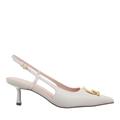 Coccinelle Hohe Schuhe - Coccinelle C-Me Smooth - Gr. 36 (EU) - in Creme - für Damen - aus Leder & Leder & Synthetisches Material & Leder