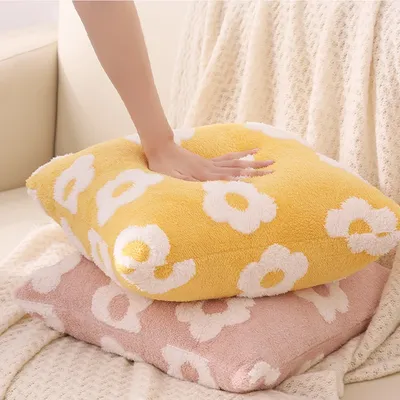 1pc flower Pillowcase Light Luxury Pillowcase BackrestCushion Couple Pillow Living Room Sofa home