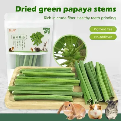 Rabbit Molar Papaya Stem Hamsters Chinchillas Rabbit Parrot Rat Guinea Pig Food Snacks Cleaning