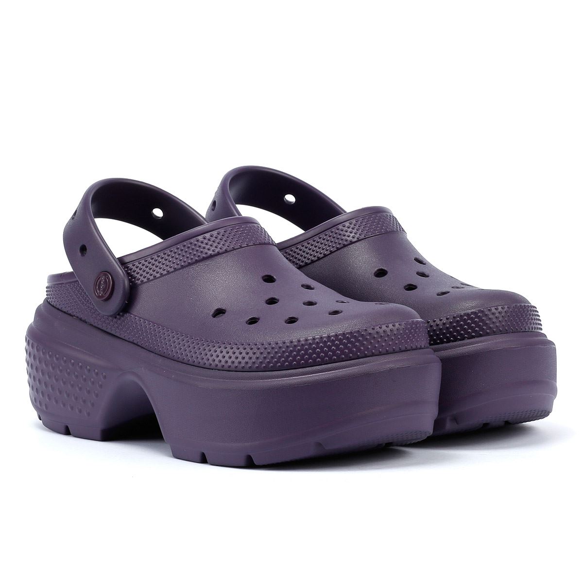 Crocs Stomp Womens Dark Iris Clogs - Purple - Size UK 7 | Crocs Sale | Discount Designer Brands