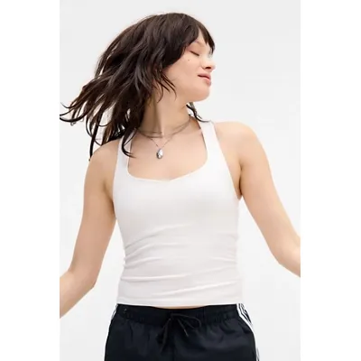 Silence + Noise Cairo Built-In Bralette Tank Top - White L at Urban Outfitters
