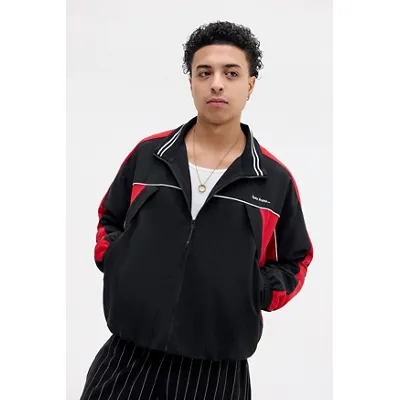 iets frans. Black Blake Mesh Track Jacket - Black XL at Urban Outfitters