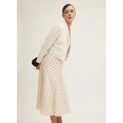 Carla Ivory Cropped Collar Detail Jacket, Ivory