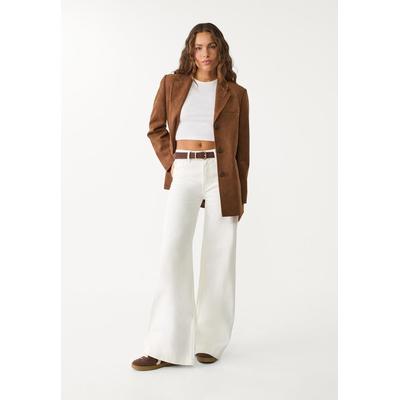 Stradivarius D71 Wide-leg flared comfort jeans Ecru 14