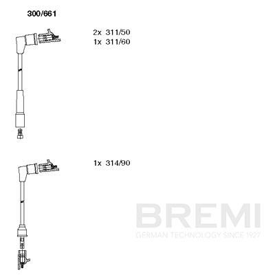 BREMI Zündleitungssatz 300/661 Universal Image