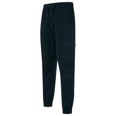 Trousers Lance Stretch Cotton Cuffed Multi-Pocket Cargo Jogger Pants in Sky Captain Navy / L/34 - Tokyo Laundry