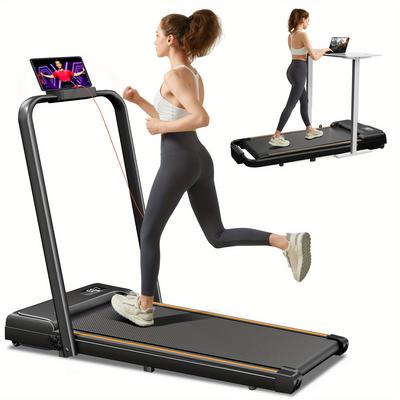 TEMU Folding Treadmill, Compact Treadmill For Home Office, Space Saving Small Treadmill With Lcd Display, Easy To Fold, 265lbs Capacity