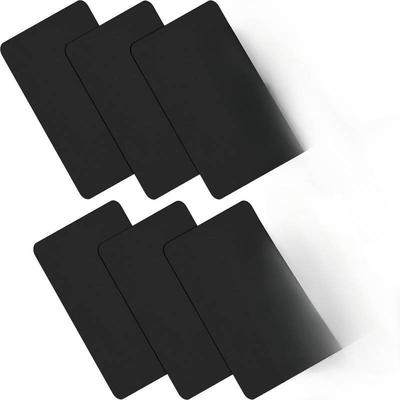 TEMU 6pcs Black Nylon Waterproof Self-adhesive Patches, 20x15cm, Solid Color, Woven, For Clothing, Down Jacket, Tent, Bag,