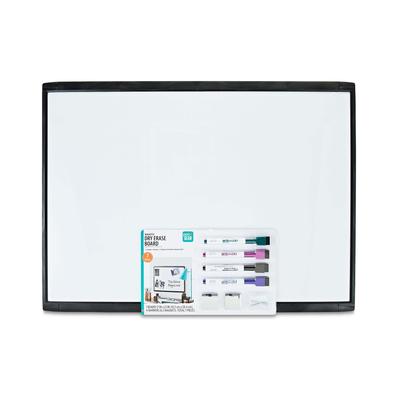 TEMU Sleek Black Magnetic Dry Erase Board, 17