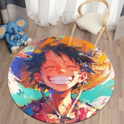 Miniso One Piece Print Round Carpet, Bedroom Balcony Entrance Door ,Sofa, Bathroom, Non-slip Mat. Home Decoration Gift Rug