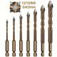 TEMU 7-piece Drill Bit Set, Steel Sharp , High Hardness For Tile, Glass, Concrete, Marble, Wood, Steel Plate Drilling - Hex Shank Hole Opener & Reaming Tool Kit, Sizes 3-12mm