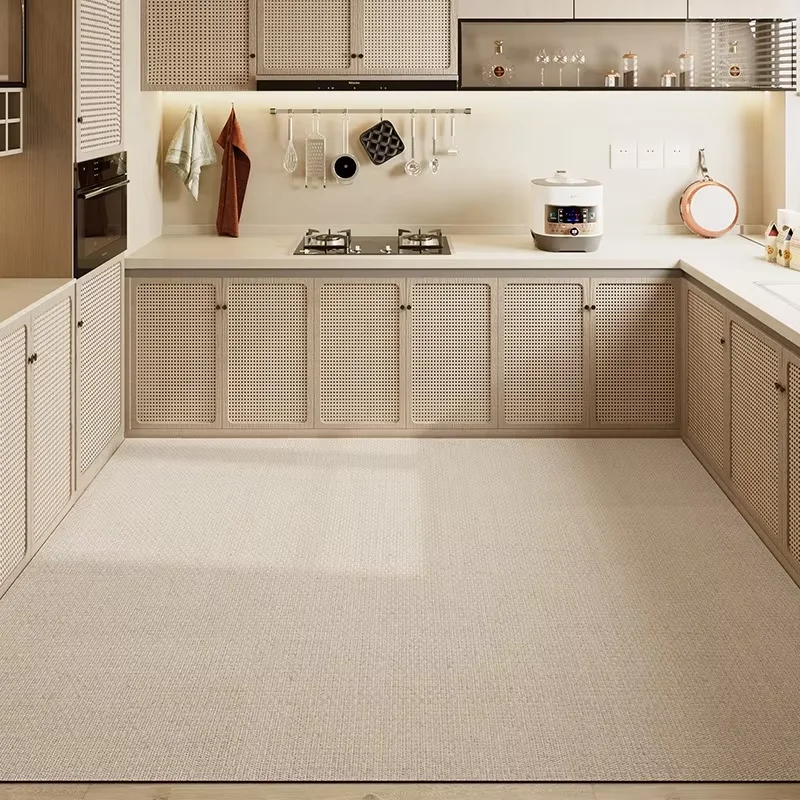 American Modern Decorate Kitchen Floor Mat Thickened PVC Oil-proof Soft Rug Anti-slip Waterproof Balcony Carpet Ковер Tapis 러그