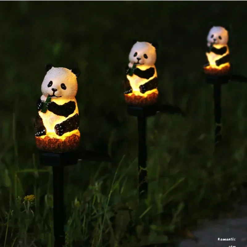 Outdoor wasserdichte solar betriebene Lampe Panda-Stil führte Solar Garten Lichter Innenhof Landschaft Weg Rasen Straße dekorative Licht Image