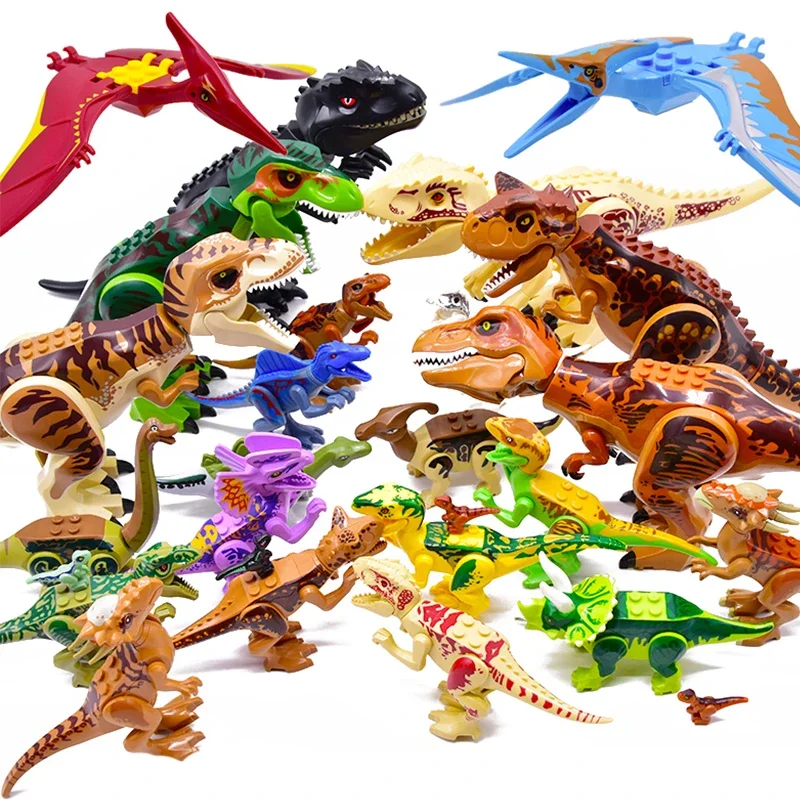 Jurassic 2 Building Blocks Dinosauri del mondo Figure Mattoni Assemblare Giocattoli per bambini Tyrannosaurus Rex Indominus Rex I-Rex