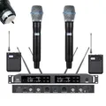 ULXD4D/KSM9 Sistema microfonico wireless a doppio canale Performance sul palco AD4D/KSM8/Beta87 Cuffie Lavalier Microfono a condensatore
