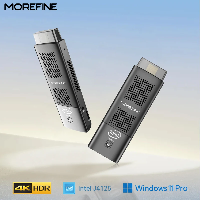 MOREFINE M1K Mini PC Intel mini Lake J4125 N5000 8G DDR4 128G 256GB fenêtre 10 ordinateur de jeu, HDMI Windows11/Ubuntu Minipc Gamer