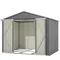Abri à outils en métal 9 m3 avec toit Pent, hangar de jardin avec base en métal (sans base), armoire à outils pour jardin, gris