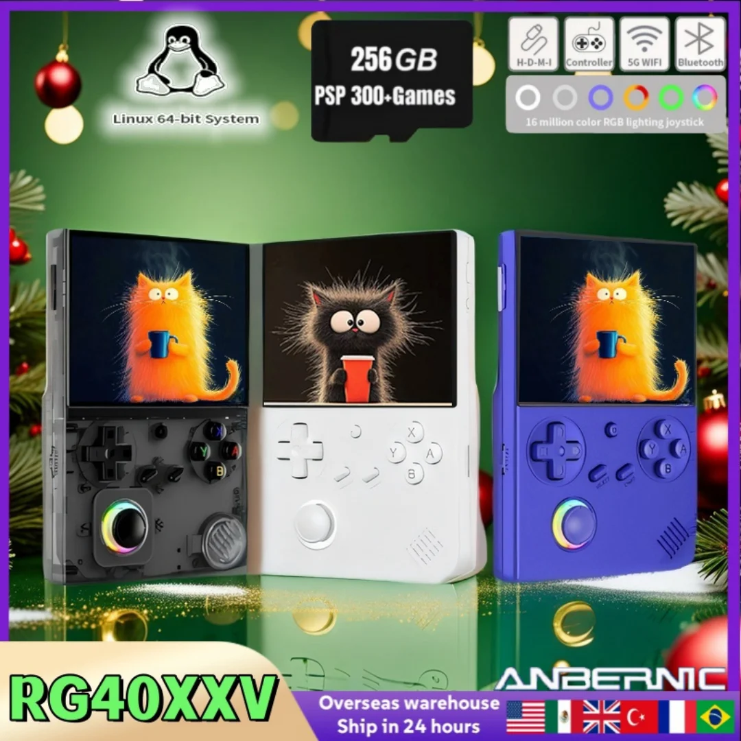 ANBERNIC RG40XX V joueurs de jeu portables 4.0 ''IPS Linux Console de jeu vidéo rétro Console de jeu Portable SpelComputer avec RG40XXV