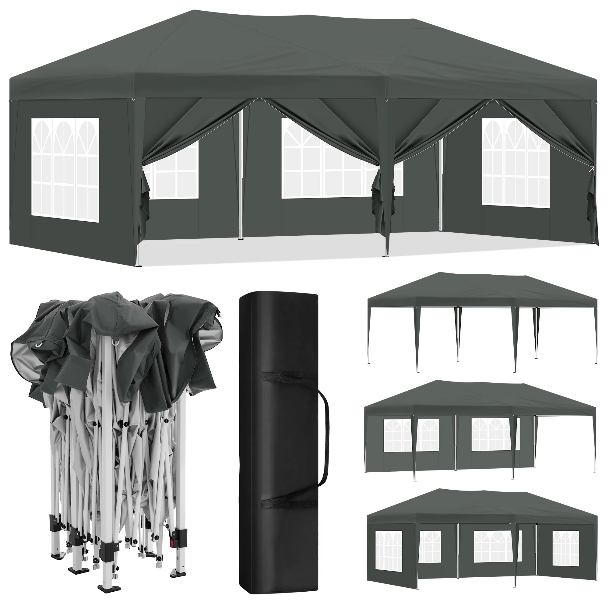 Gazebo pliant pop-up Gazebo de jardin chapiteau Pergola imperméable coupe-vent Protection UV tente de fête pour jardin Camping plage barbecue