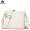 Sac à bandoulière en cuir véritable 100% pour femmes, sac à bandoulière à large sangle, sacoche en cuir de vache, petit sac à main et bourse
