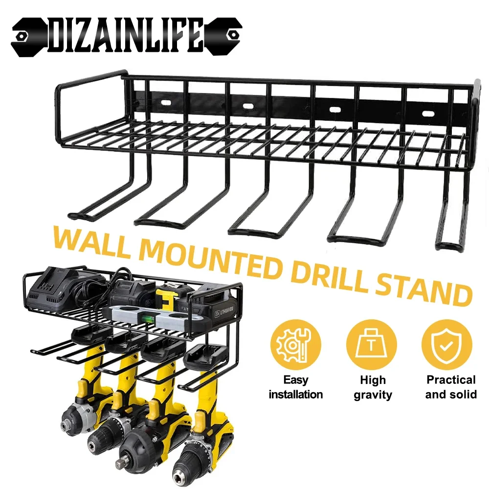 RapDuty-Rangement d'outils en fer, outil électrique mural, perceuse T1, tournevis enroulé, outil d'atelier, outil de garage T1