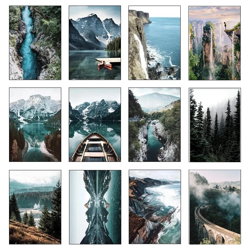 Gatyztory peinture par numéros pour adultes paysage marin mur toile Art photo peinture acrylique par numéro paysage de montagne Kit de bricolage