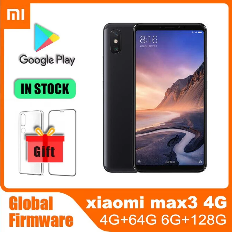 Xiaomi-smartphone Redmi Mi Max 3, ROM global, 6G, 128G, Qualcomm Snapdragon 636, Android 6 A, téléphone d'occasion