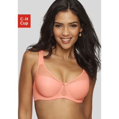 Minimizer-BH NUANCE, Damen, Gr. 100, Cup F, orange (pfirsich), Netz, Microtouch, Obermaterial: 71% Polyamid, 29% Elastha