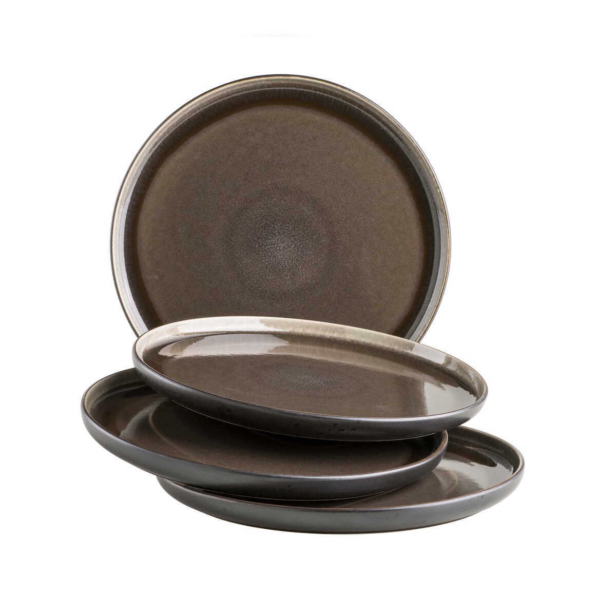 MÄSER Dessertteller 21,5 cm, 4-er Set, SCHWARZ/GRAU, postsicher, Serie NIARA Image