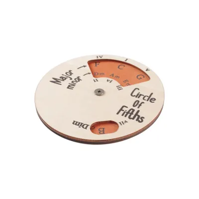 Wooden Circle of Fifth Wheel Melody Tool Chord Wheel Music Theory Learning Tool Fifth Degree Circle