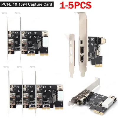 PCI-E 1X to 16X 1394 DV Video capture Card with 6 Pin to 4 Pin Firewire Adapter Desktop Computer 3