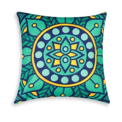 Excelsa Dekoratives Kissen Mandala Mediterraneo Baumwolle 45x16x45 cm Bunt Image