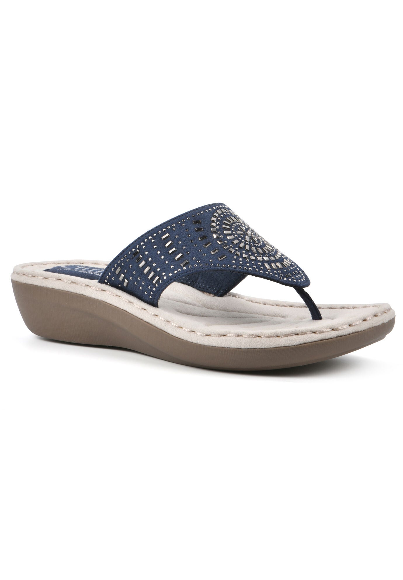 Women's Cienna Sandals by Cliffs in Navy Fabric (Size 7 1/2 M)