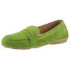 Mokassin GABOR, Damen, Gr. 40, grün (apfelgrün), Ziegenveloursleder, unifarben, klassisch, Schuhe, Slipper, Bequemschuh, Flats mit Best Fitting-Ausstattung